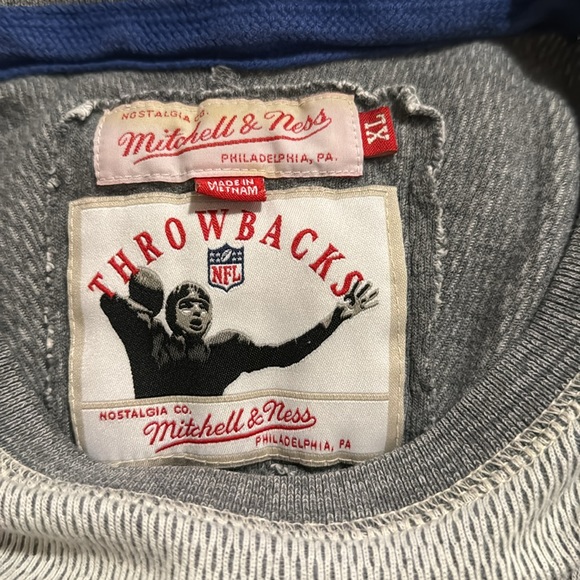 Seattle Seahawks Mitchell & Ness Throwback Retro Logo Thermal Gray Varsity-XL - Picture 9 of 11